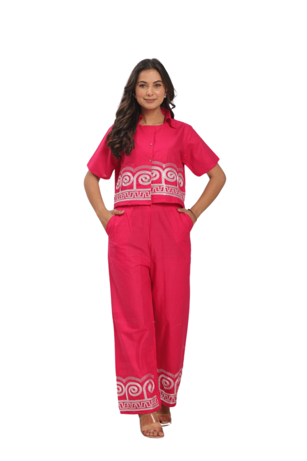 Nature-Inspired Beauty ? Floral Embroidered Cotton Dress (XXL)